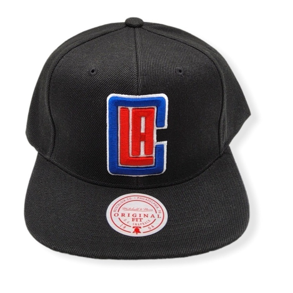 LA CLIPPERS Mitchell & Ness Black Cap with LA Logo